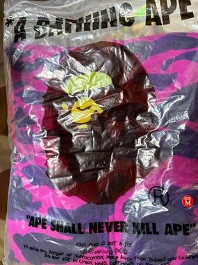 Bape Men’s Zip Up Sweater — Pink, Purple, Black, Yellow